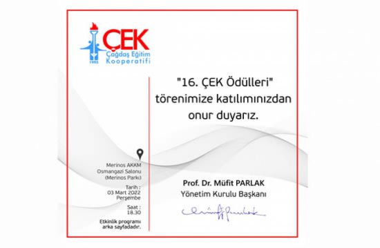 16. ÇEK Ödülleri Töreni